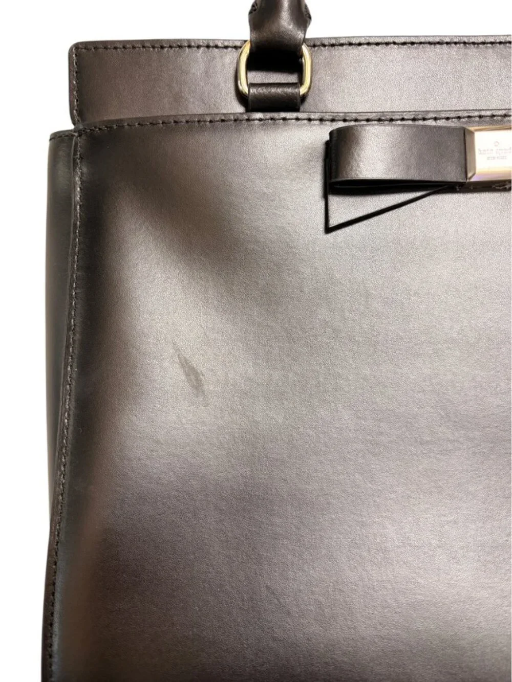 Kate Spade Montford Park Large Black Bow Leather Satchel